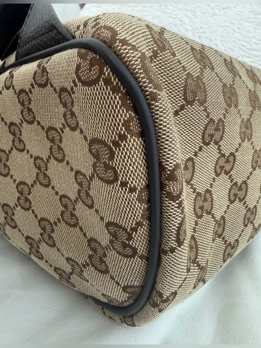 Gucci GG Canvas Backpack Beige Supreme Large 449906 Unused Full Boutique Set